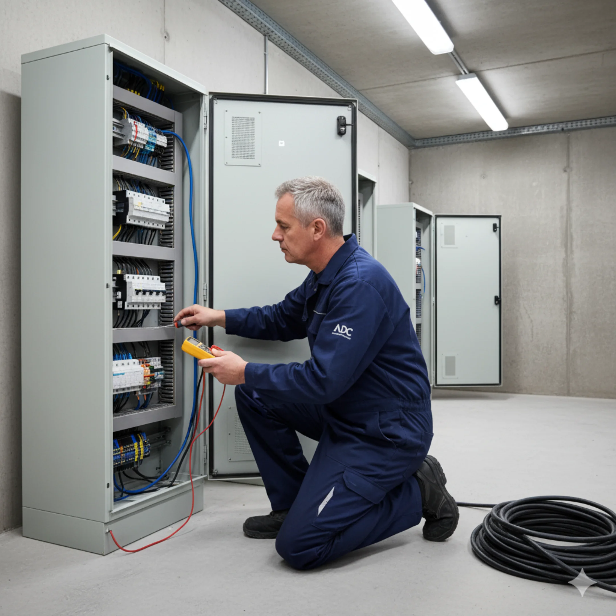 Mantes-la-Ville – ADC Entreprise, électricien à Mantes-la-Ville, pose de prises, luminaires et systèmes de gestion domotique