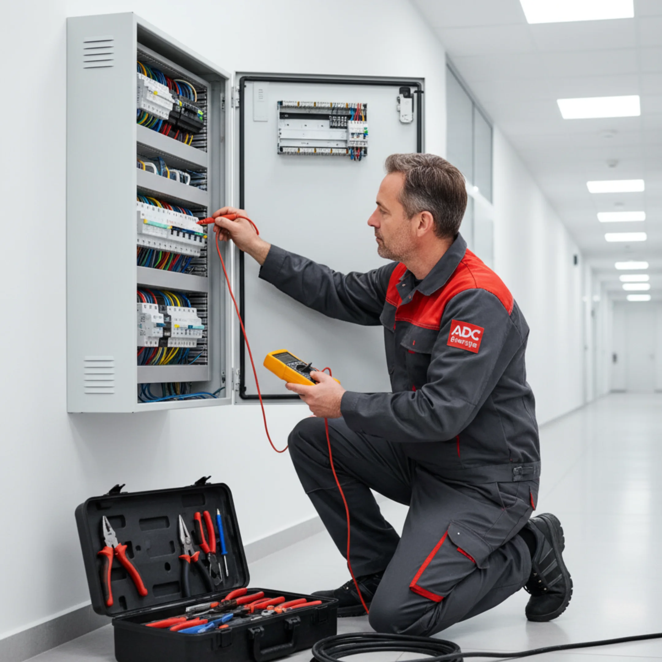 - ADC Entreprise, professionnel en électricité à Clichy, installation de luminaires, interrupteurs et réseaux électriques
