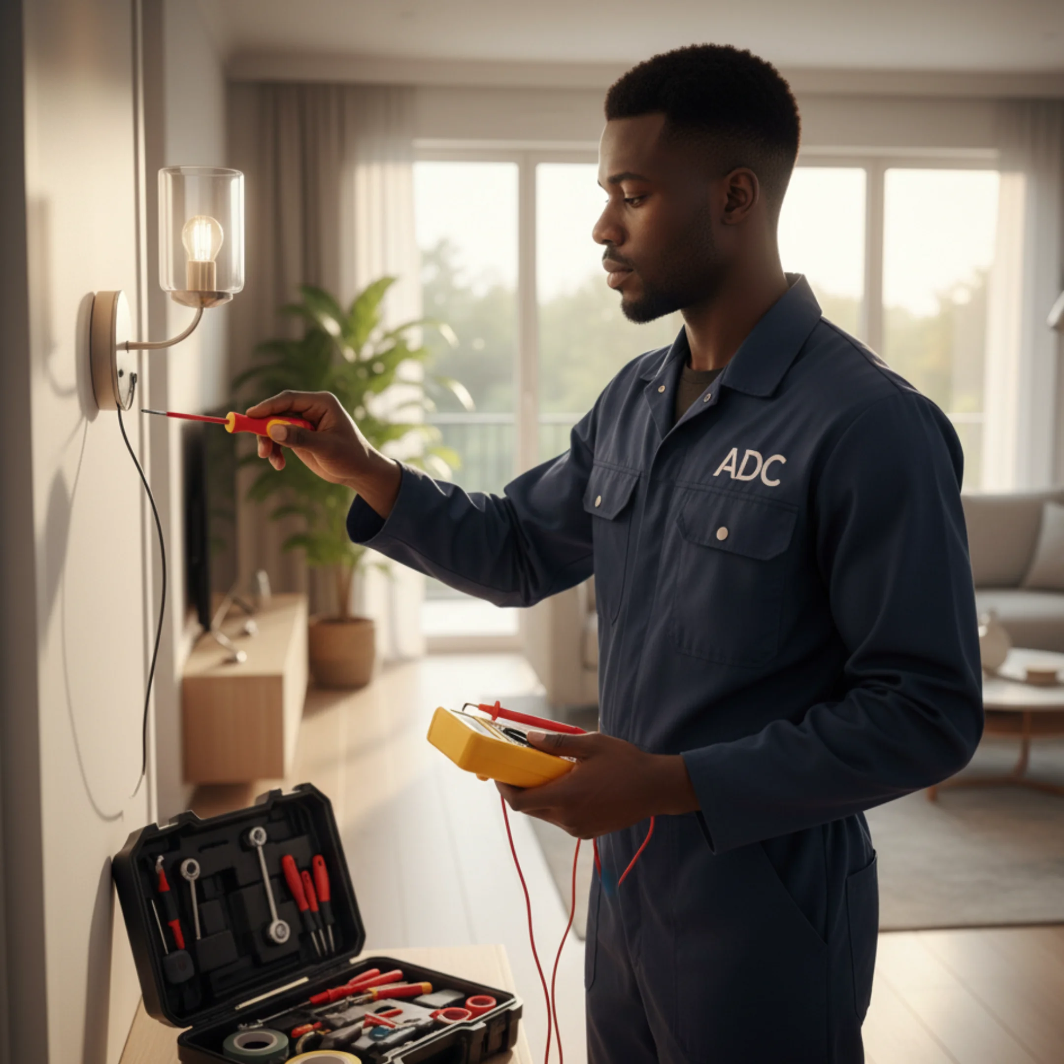 - ADC Entreprise, expert en électricité à Saint-Ouen-l’Aumône, rénovation complète et interventions électriques d’urgence