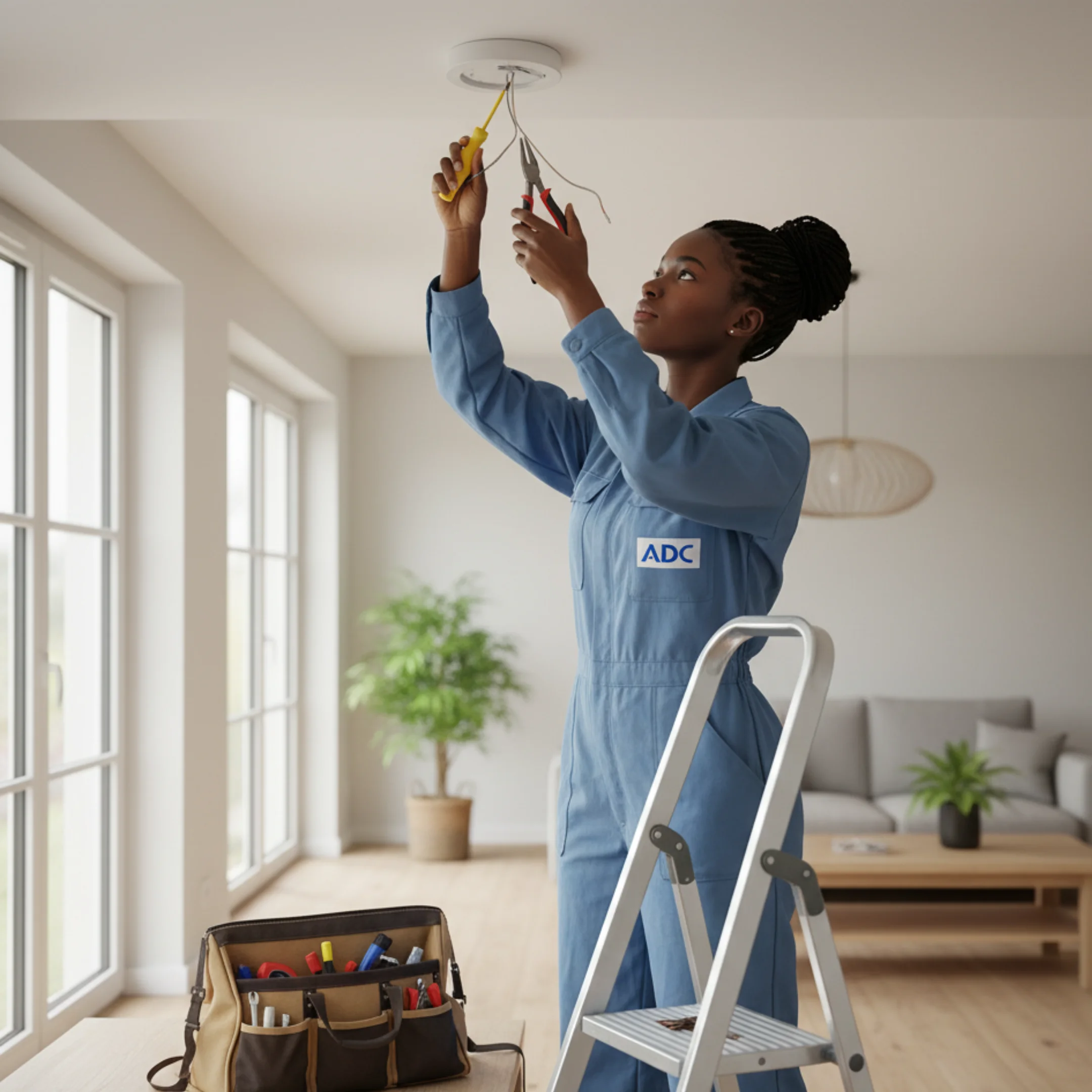 - ADC Entreprise, expert en électricité à Vauréal, rénovation, entretien et dépannage rapide des installations électriques