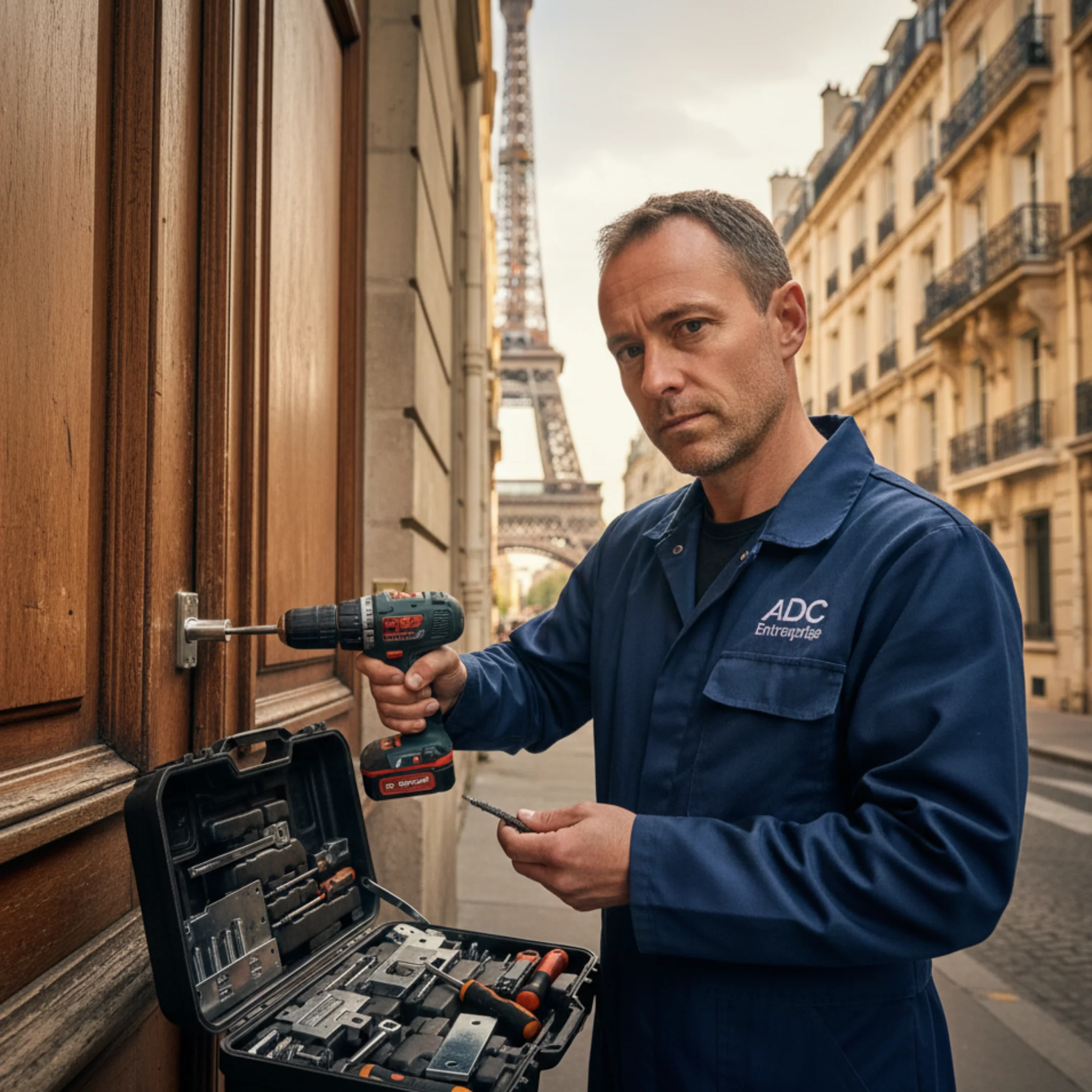 ADC Entreprise, serrurerie à Paris 7e arrondissement, dépannage de portes claquées et changement de serrures